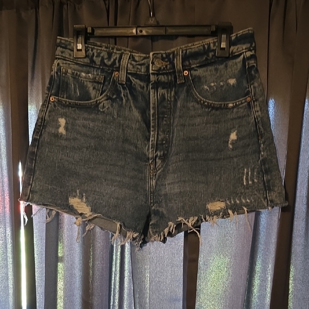 Wild Fable Blue Distressed Jean Shorts